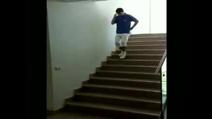 Get Down From Stairs In Style!!