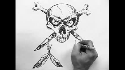 Skull speed drawing