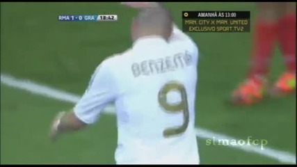 Роналдо - Игуаин - Йозил - Бензема - Гол ! Реал Мадрид - Гранада 1:0, 07.01.2012г.