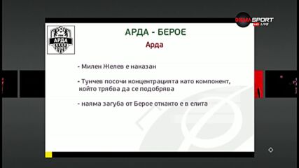Берое ще руши традиции срещу Арда