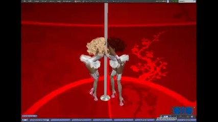 Sexxy 2 танц момиче полюс в бяло и розово