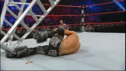 Sheamus throws a Ladder with Morrison