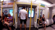 Мъж надбяга лондонското метро ..