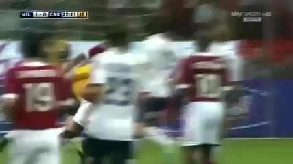 Милан 1:0 Каляри - Гол на Робиньо
