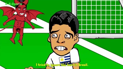 Анимации за световното: Италия 0 - 1 Уругвай