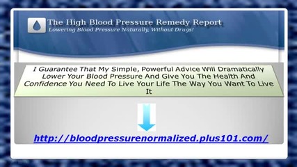 Successfully Treat High Blood Pressure - Natural High Blood Pressure Remedies 