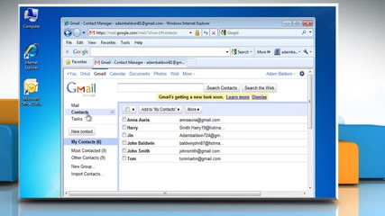 Microsoft® Outlook 2007: How to import Gmail® contacts on Windows® 7?