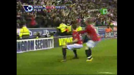 Уигън 1 : 2 Манчестър Юнайтед гол на Майкал Карик
