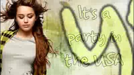 Miley Cyrus - Party In The Usa - - Lyrics