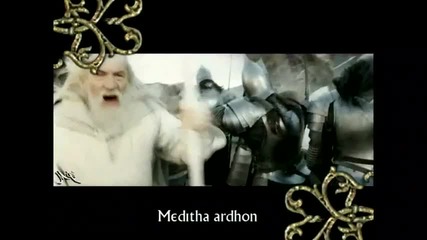 Lord of the Rings - The Nazgul l attack Minas Tirith with lyric 