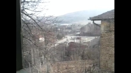 Изглед от Каспичан и магистралата 18.2.2014г.