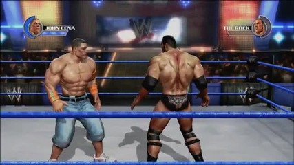 John Cena vs The Rock игра на W W E All Stars 