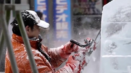 Айс карвинг в Япония - изящно изкуство от лед