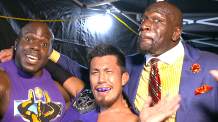 Akira Tozawa celebrates his WWE Cruiserweight Championship win in two languages: WWE.com Exclusive, Aug. 14, 2017