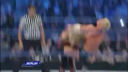 Edge Spears Dolph Ziggler on Mid-air
