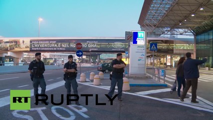Пожар на най-голямото италианско летище