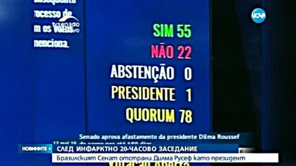 Дилма Русеф е временно отстранена от президентския пост
