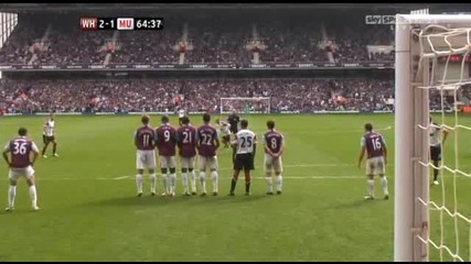 Уест Хям 2 - 4 Манчестър Юнайтед гола на Уейн Рууни за 2 - 1