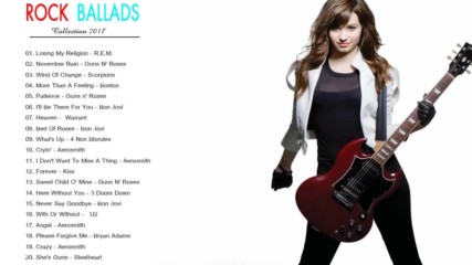 Rock Ballads The Best Of 70-90's Rock ballads Greatest Hits 2017 Live Collection