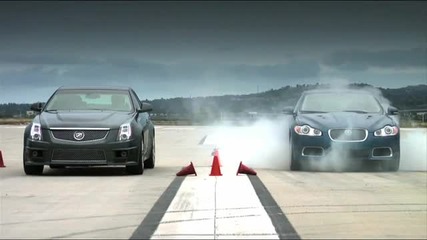 Cadillac Cts - V vs Jaguar Xfr - Drag Race