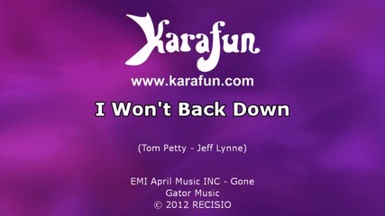 Tom Petty - I Won't Back Down (karaoke)