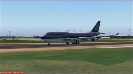 Кацане на 747 на летище Хийтроу
