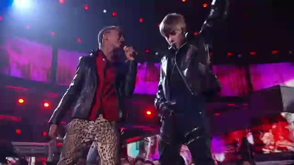 Justin Bieber, Usher and Jaden Smith performing Baby / Never Say Never 