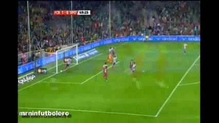 Fc Barcelona vs Sporting de Gijon 1 - 0 david villa goal 