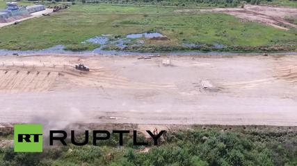 Russia: Drone captures fighting vehicles pushing their limits at 'Suvorov Onslaught'