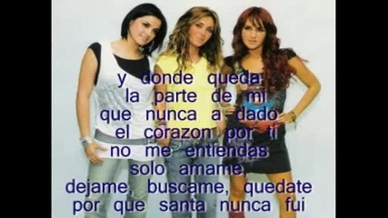 Rbd-santa No Soy (lyrics)
