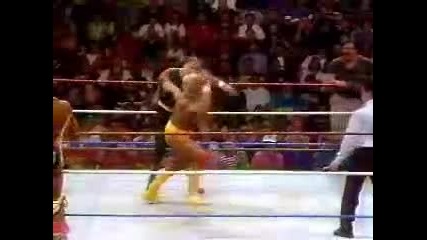 Wwf - Hulk Hogan & The Ultimate Warrior vs The Undertaker General adnan & Sgt Slaughter 