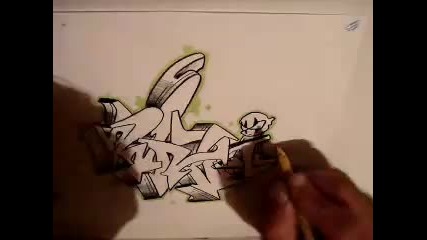Drawing graffiti wildstyle