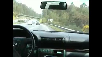 Audi A4 Loses control on some highway (portugal if not mistaken)