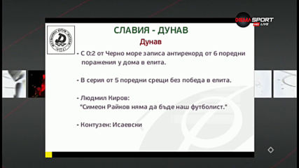 Славия и Дунав закриват кръга в efbet Лига