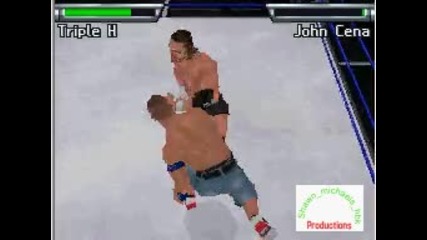 smackdown vs raw 2010 nds Triple h vs John cena 