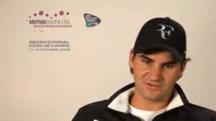 Atp Ms Madrid 2008 : Интервю С Федерер преди началото на турнира