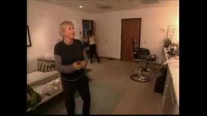 Ellen watching Hannah Montana