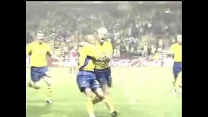 Дания - Швеция 2:2 Евро 2004 22.06.2004 