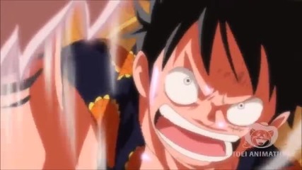 Luffy Destroys Doflamingos Clone Red Hawk Hd 1080p - One Piece (low)