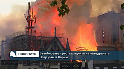 Възобновяват реставрацията на катедралата Нотрд дам в Париж