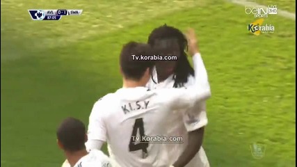 Астън Вила 0:1 Суонзи 21.03.2015