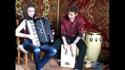 Accordion and Cajon perfomed by J.a.v.a - Russia 