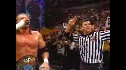 Chris Jericho & The Rock vs. Triple H & Chris Benoit