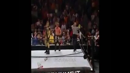 Chris Jericho - One Hanted Bulldog on title belt