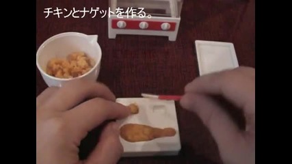 Пица и пилешки хапки - Японска детска храна за игра 