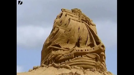 Гиганска Скулптура на Майкъл Джексън от пясък!