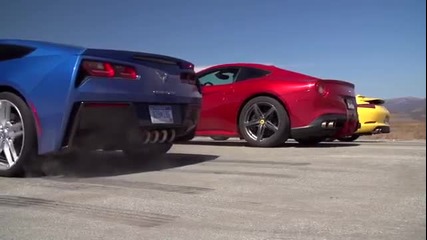 2014 Ferrari F12 Berlinetta vs 2014 Chevrolet Corvette C7 vs porsche 911 turbo