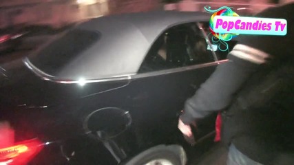 Demi Lovato In Hot Pink Dress Honks Horn @ Paps While leaving Roosevelt Hotel in Hollywood!