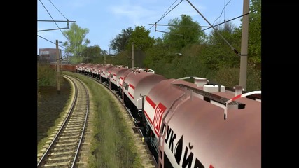 trainz: от София север до Ц. гара София с товарен влак 