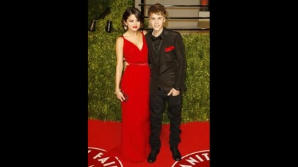 Justin Bieber With Selena Gomez at Vanity Fair Oscar Party